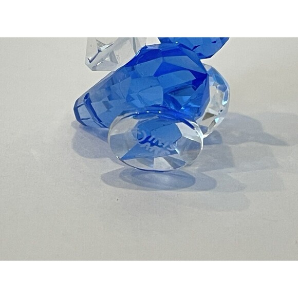 Iris Arc GLASS  BLUEBIRD MINITURE BlLACK EYES AND CLEAR  WINGS AND BEAK - Picture 5 of 7